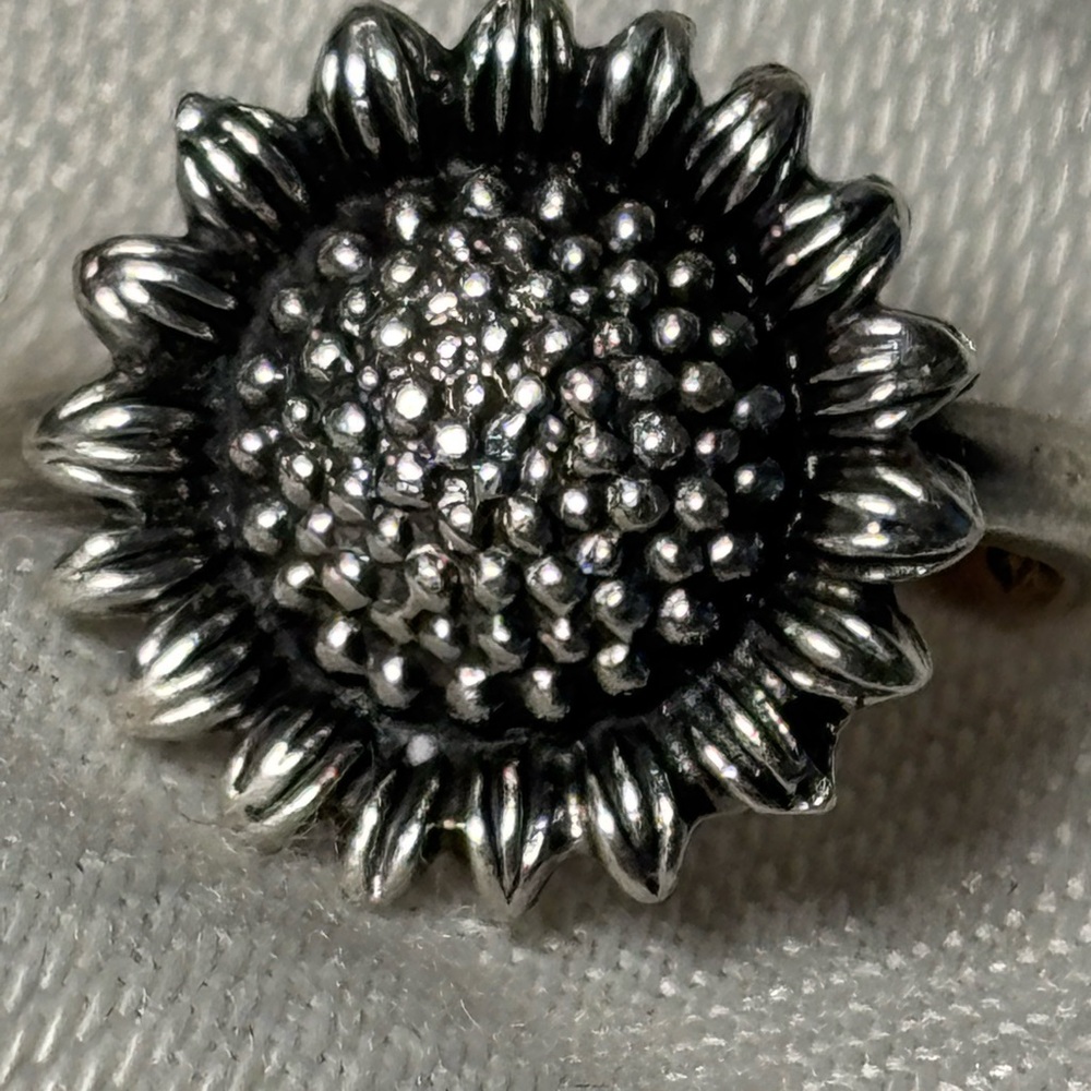 Sterling Silver Sunflower Ring